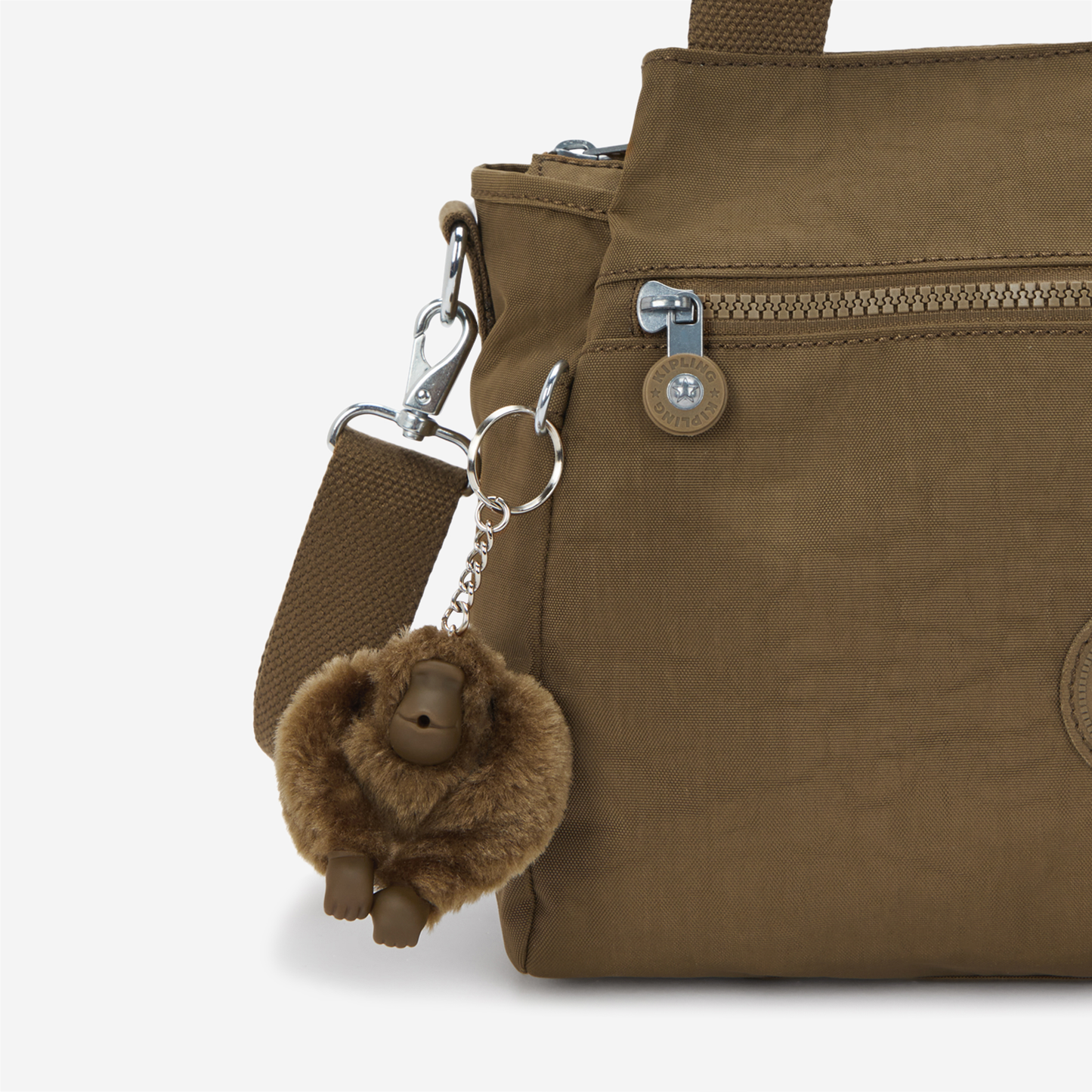 KIPLING Elysia Smooth Khaki Medium shoulderbag (with removable shoulderstrap) 43791-1NA