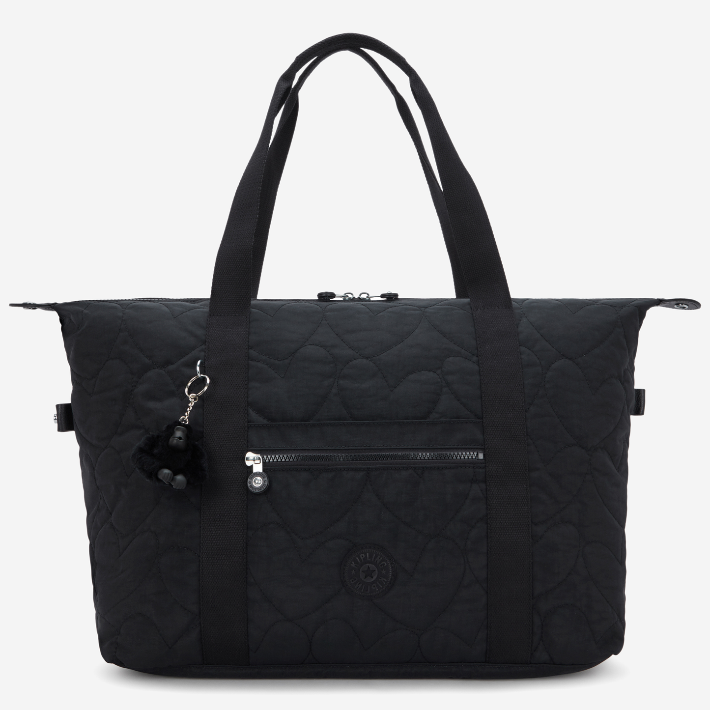 KIPLING Art M Many Hearts Bla Large tote I9857-2KN