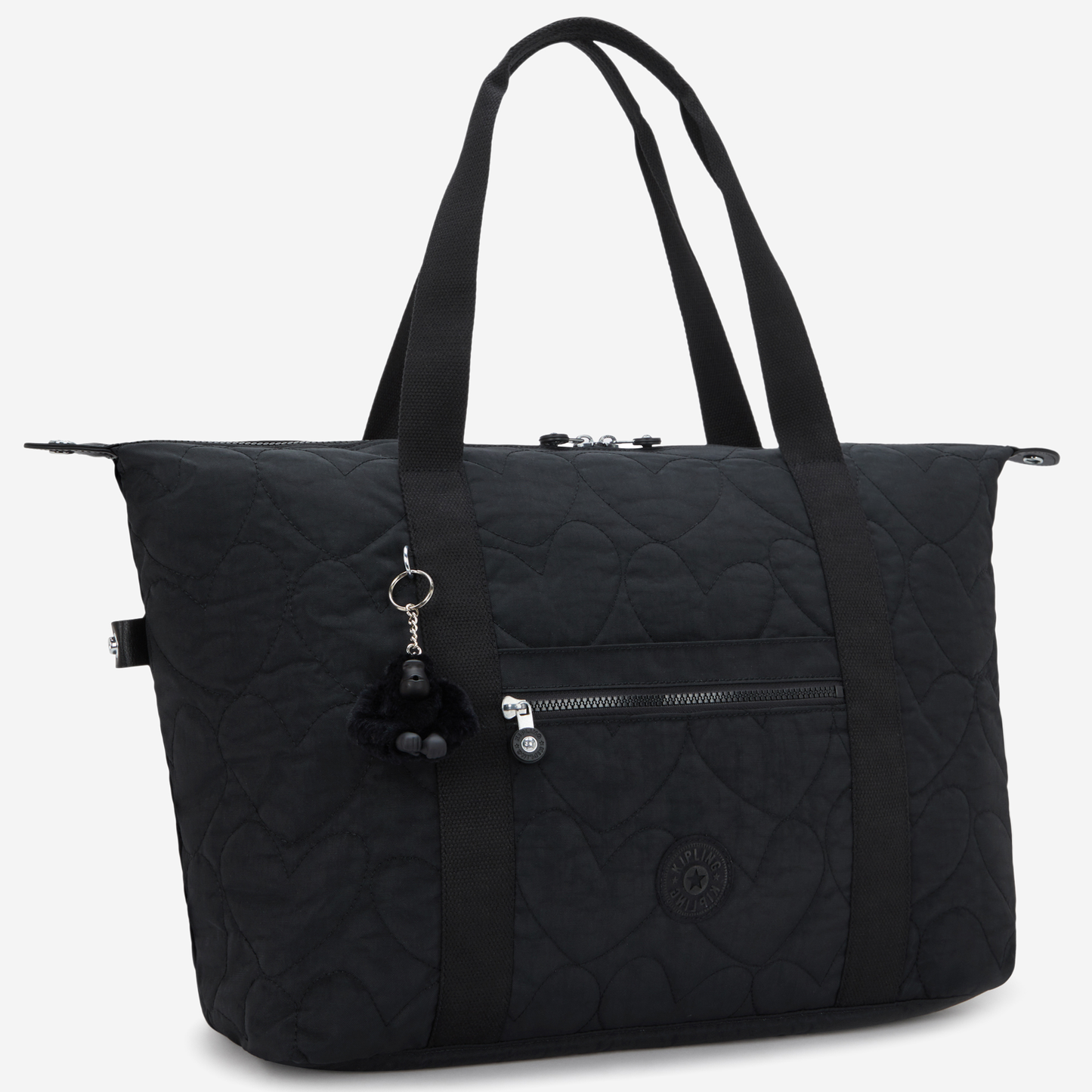 KIPLING Art M Many Hearts Bla Large tote I9857-2KN