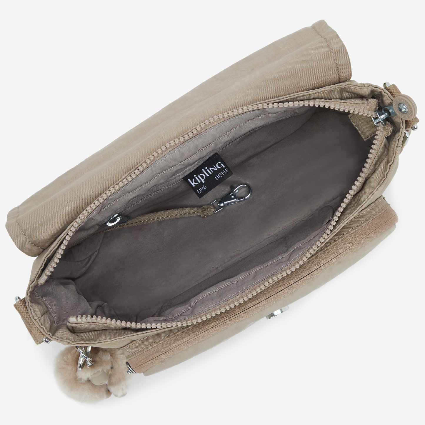 KIPLING Dalma Soft Taupe Medium crossbody (with expandable zip) I8123-4PW