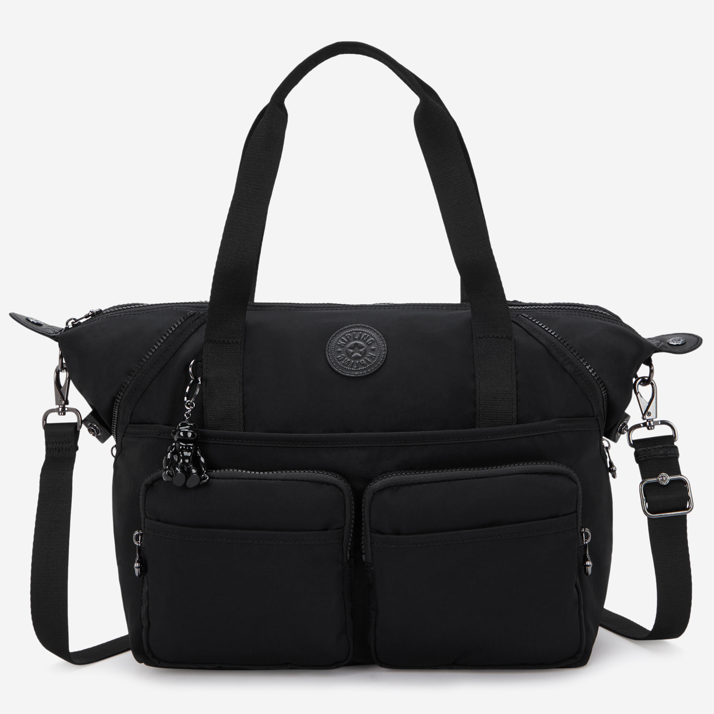 KIPLING New Art Duo Pocket Infinite Black Medium shoulderbag (with removable shoulderstrap) I8472-2EN