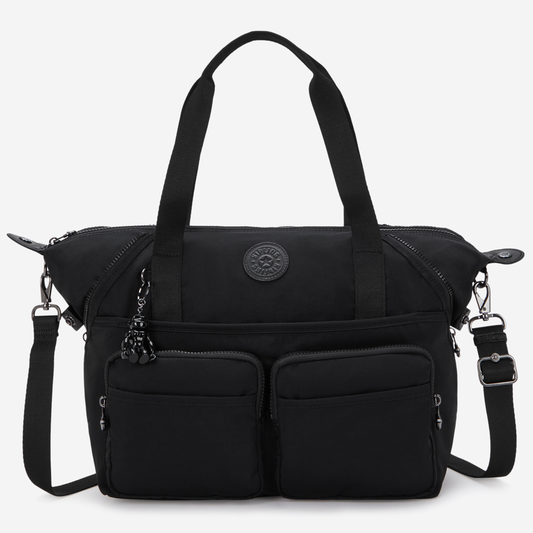 KIPLING New Art Duo Pocket Infinite Black Medium shoulderbag (with removable shoulderstrap) I8472-2EN