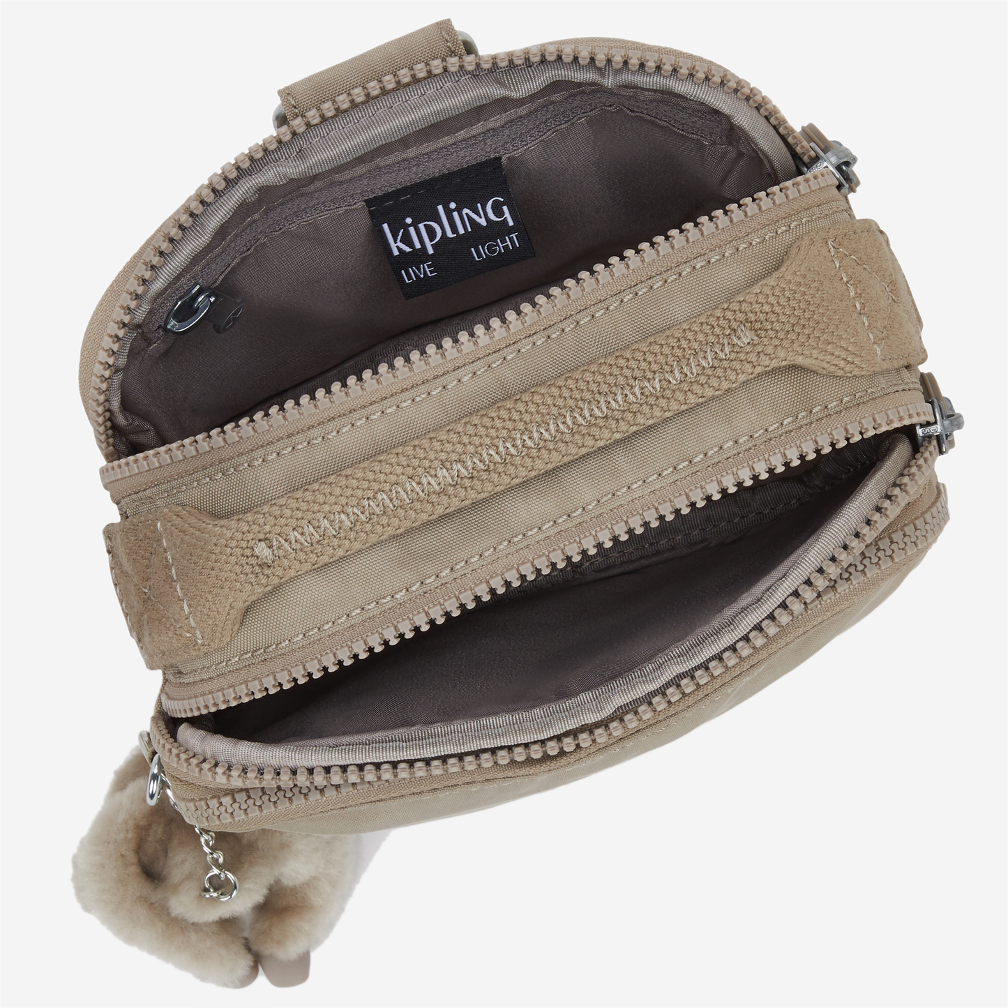 KIPLING Cahir Soft Taupe Small crossbody (convertible to backpack) I8061-4PW