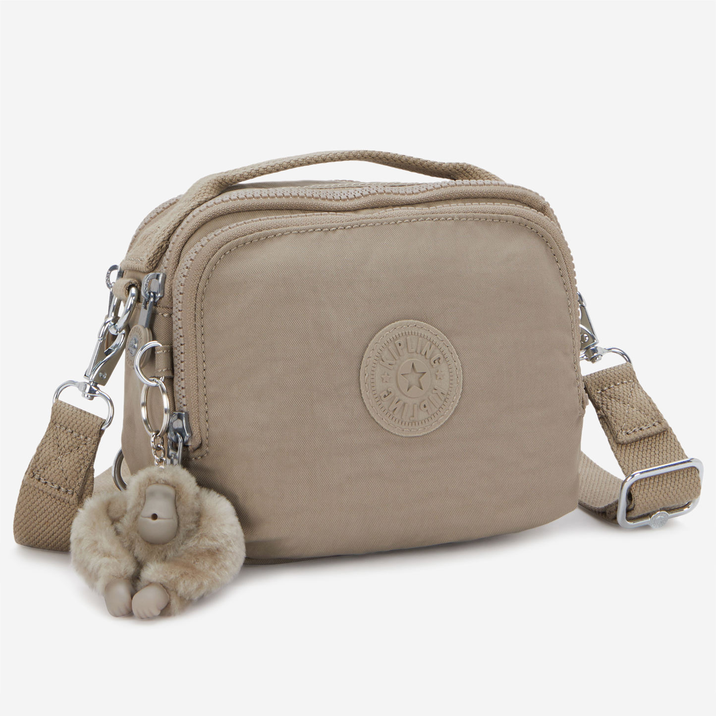 KIPLING Cahir Soft Taupe Small crossbody (convertible to backpack) I8061-4PW