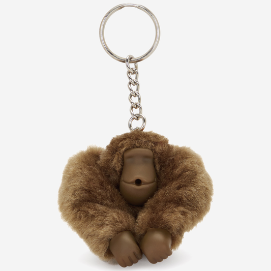 KIPLING Monkeyclip S Smooth Khaki Pack of 10 Small monkey keyhangers 16474-1NA