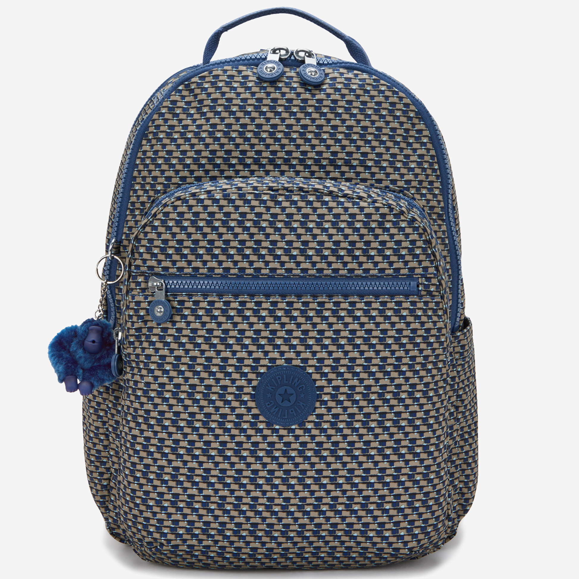 KIPLING Seoul Lap Blue on Wire Large backpack (with laptop compartment) I5674-9PC