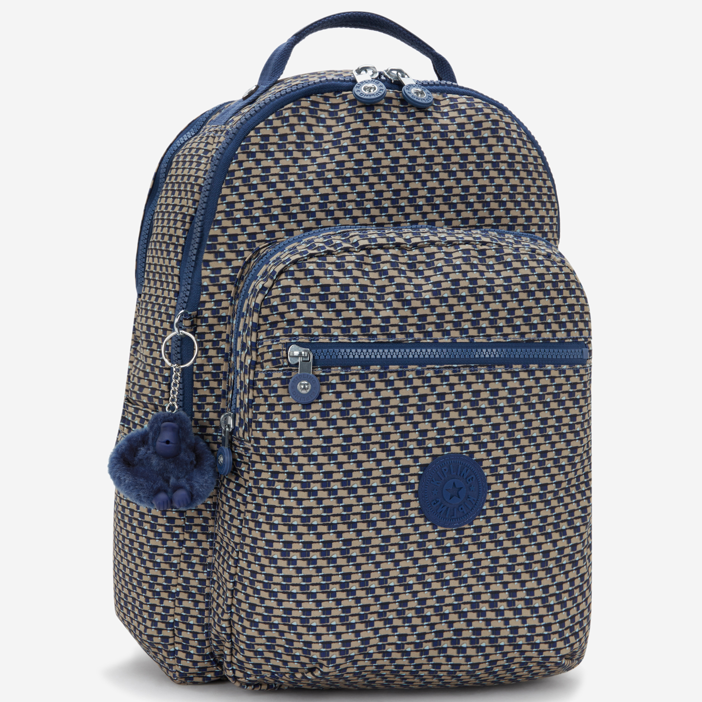 KIPLING Seoul Lap Blue on Wire Large backpack (with laptop compartment) I5674-9PC