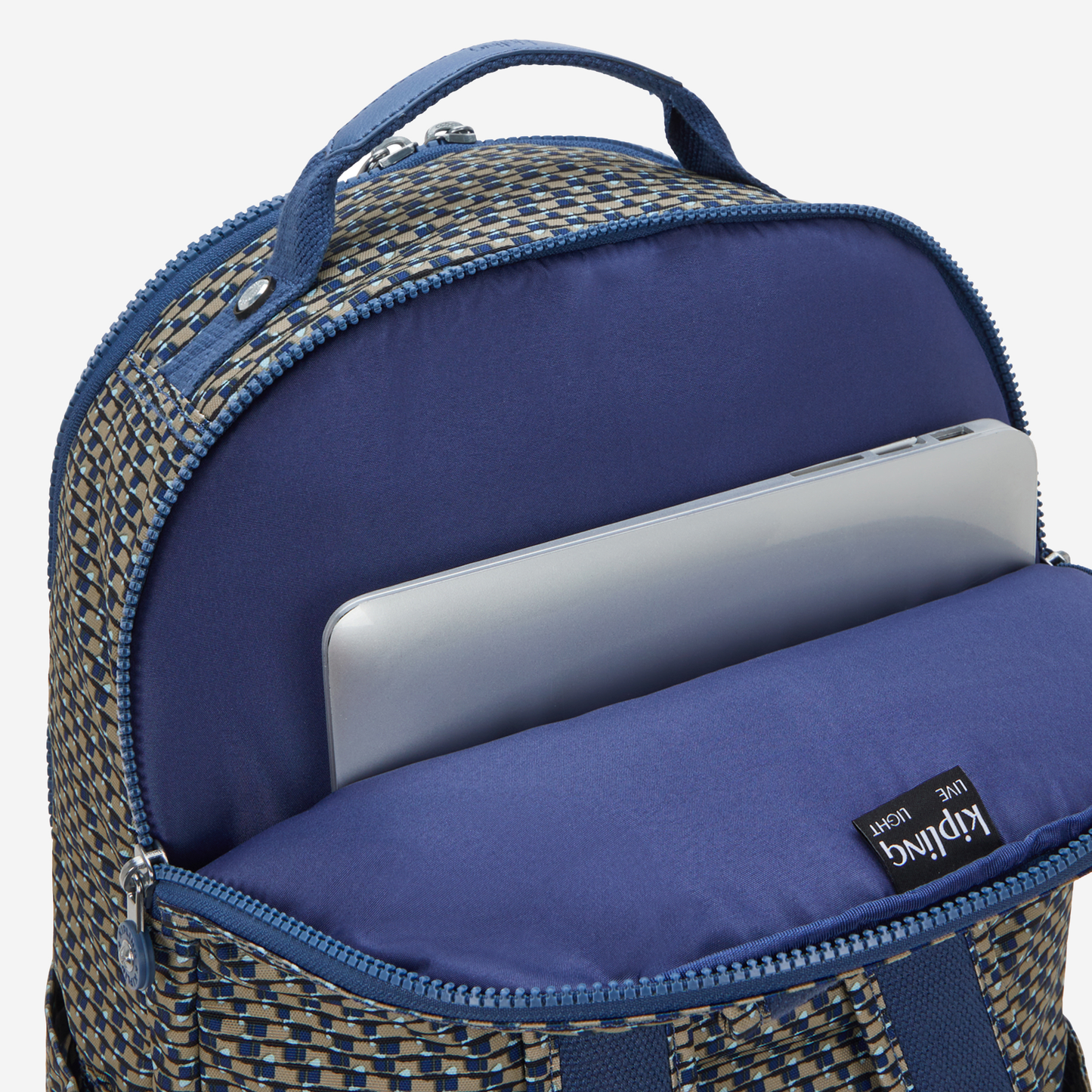 KIPLING Seoul Lap Blue on Wire Large backpack (with laptop compartment) I5674-9PC