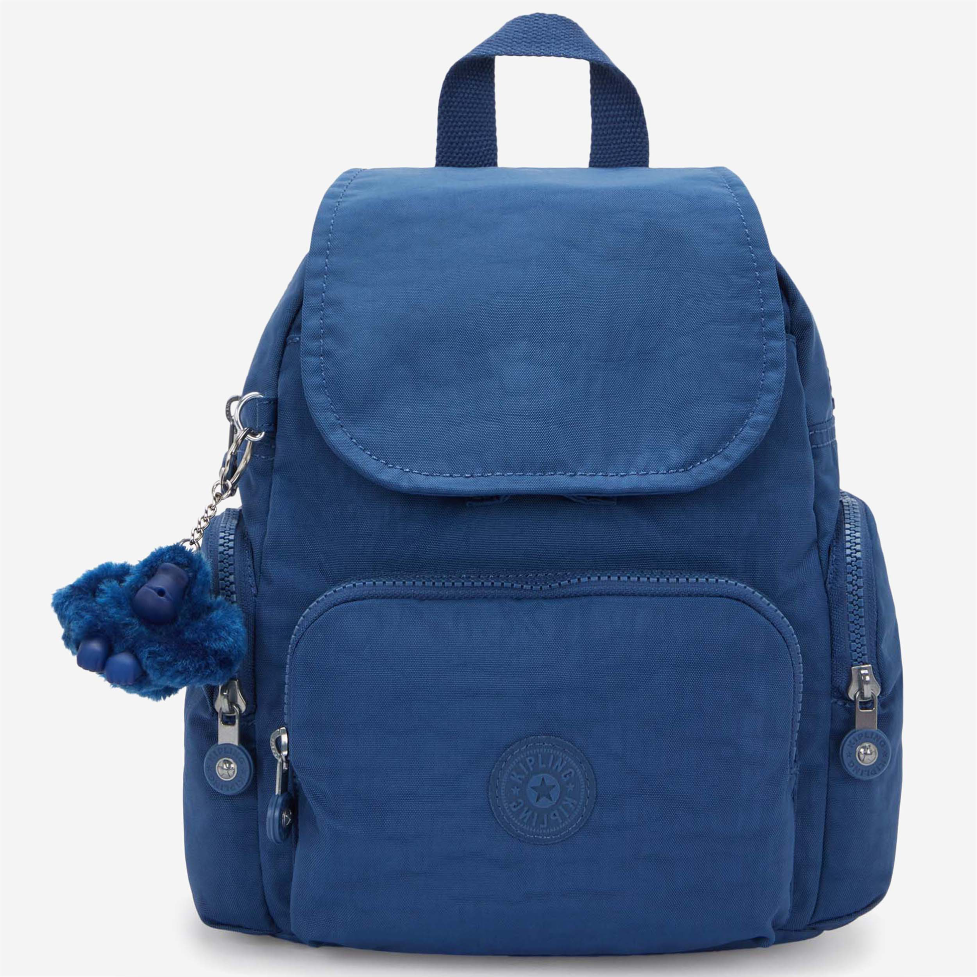 KIPLING City Zip Mini Casual Blue Mini Backpack with Adjustable Straps I6046-5PZ