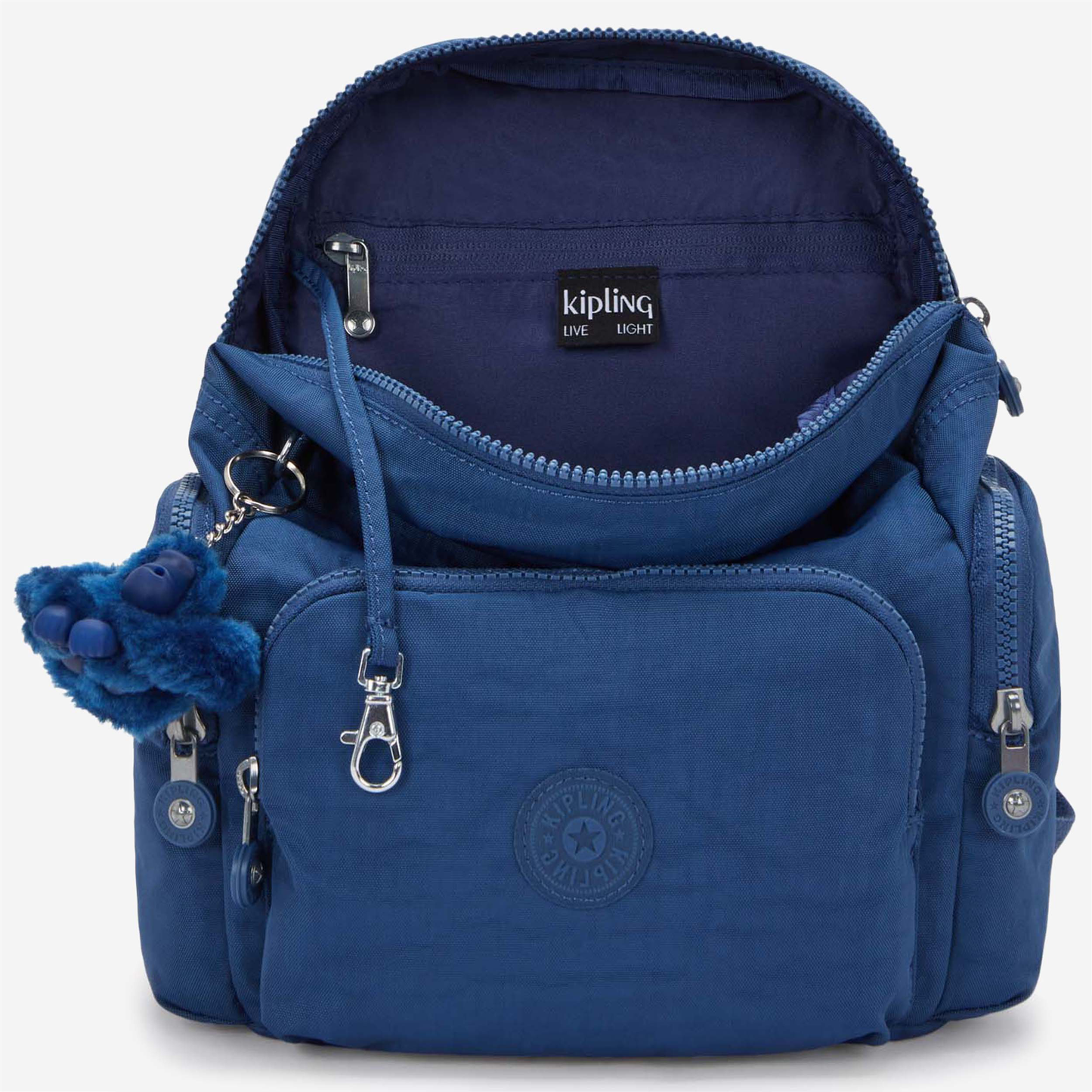 KIPLING City Zip Mini Casual Blue Mini Backpack with Adjustable Straps I6046-5PZ