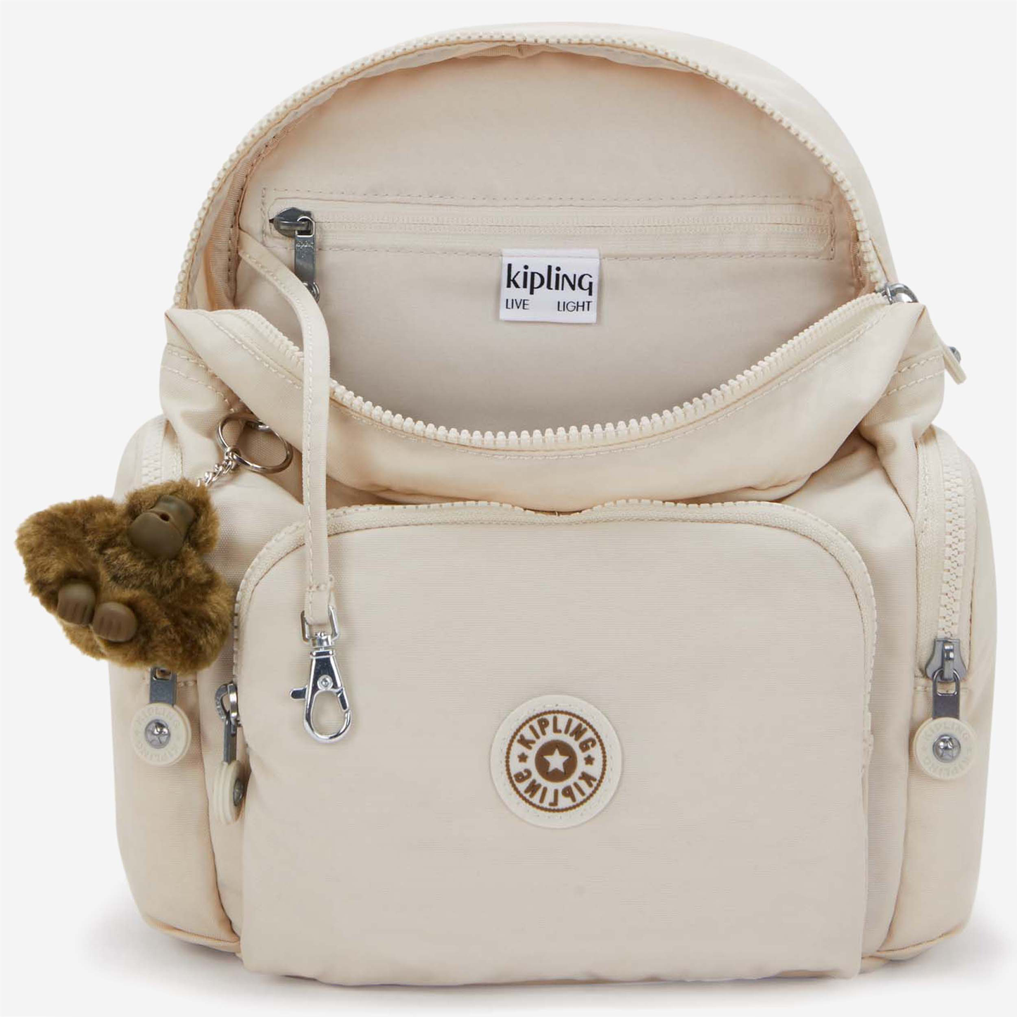 KIPLING City Zip Mini Soft Sand Mini Backpack with Adjustable Straps I6046-9LO