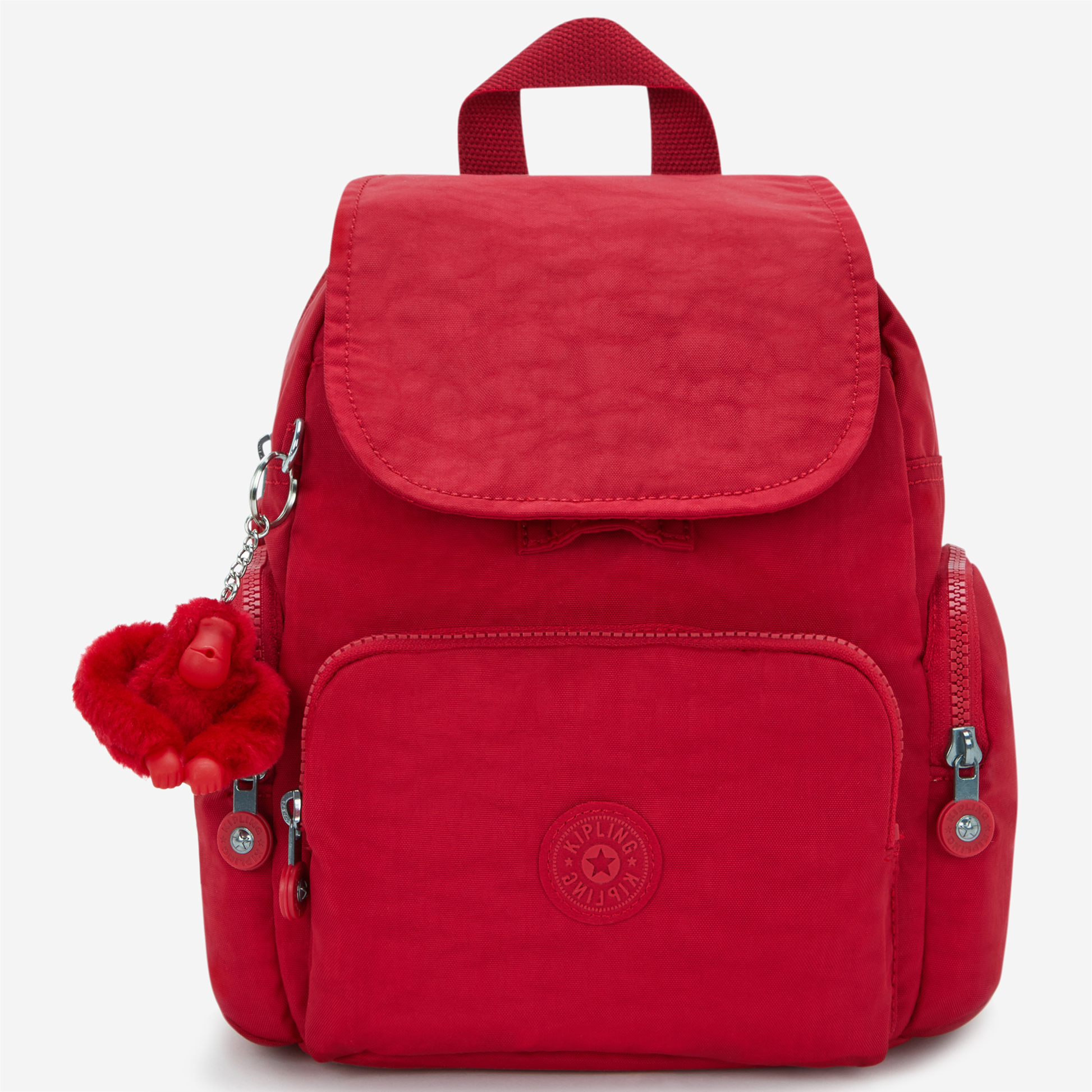 KIPLING City Zip Mini Ruby Red Mini Backpack with Adjustable Straps I6046-1NW