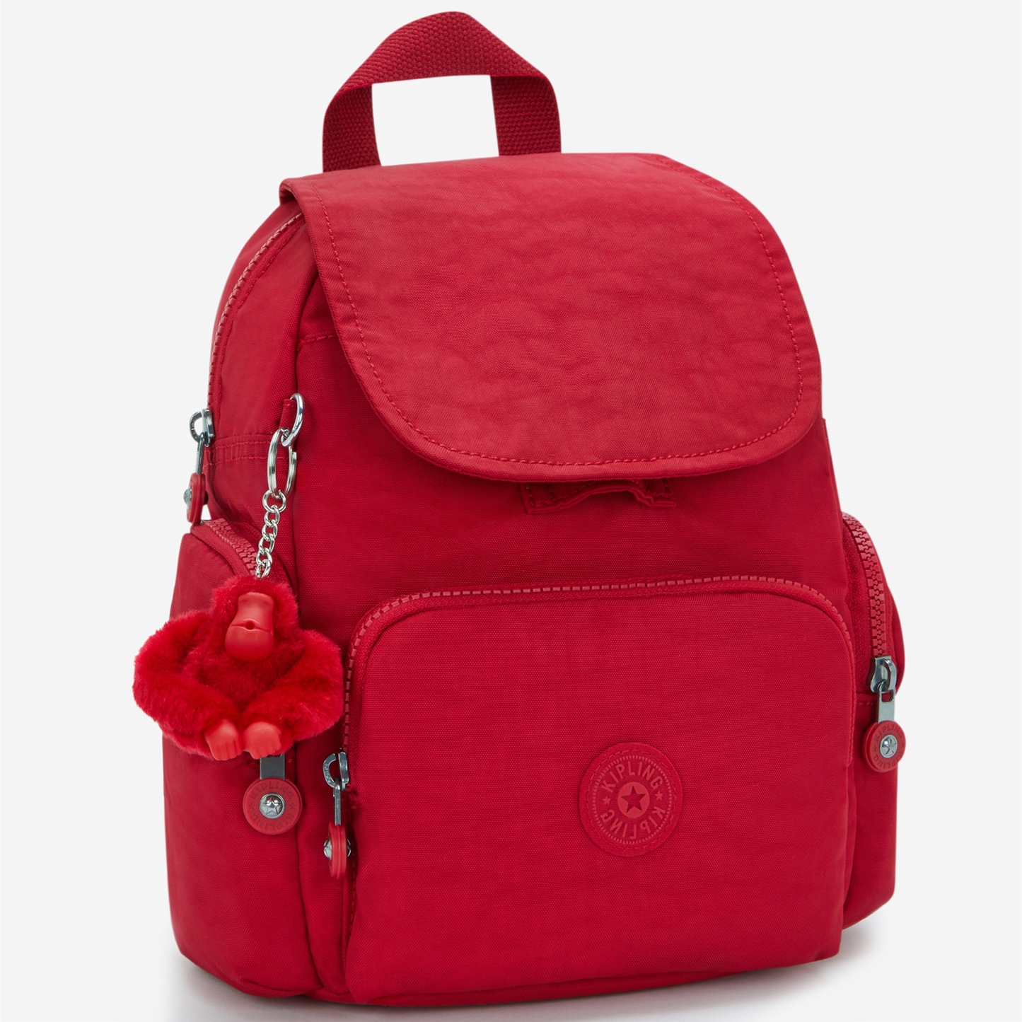 KIPLING City Zip Mini Ruby Red Mini Backpack with Adjustable Straps I6046-1NW