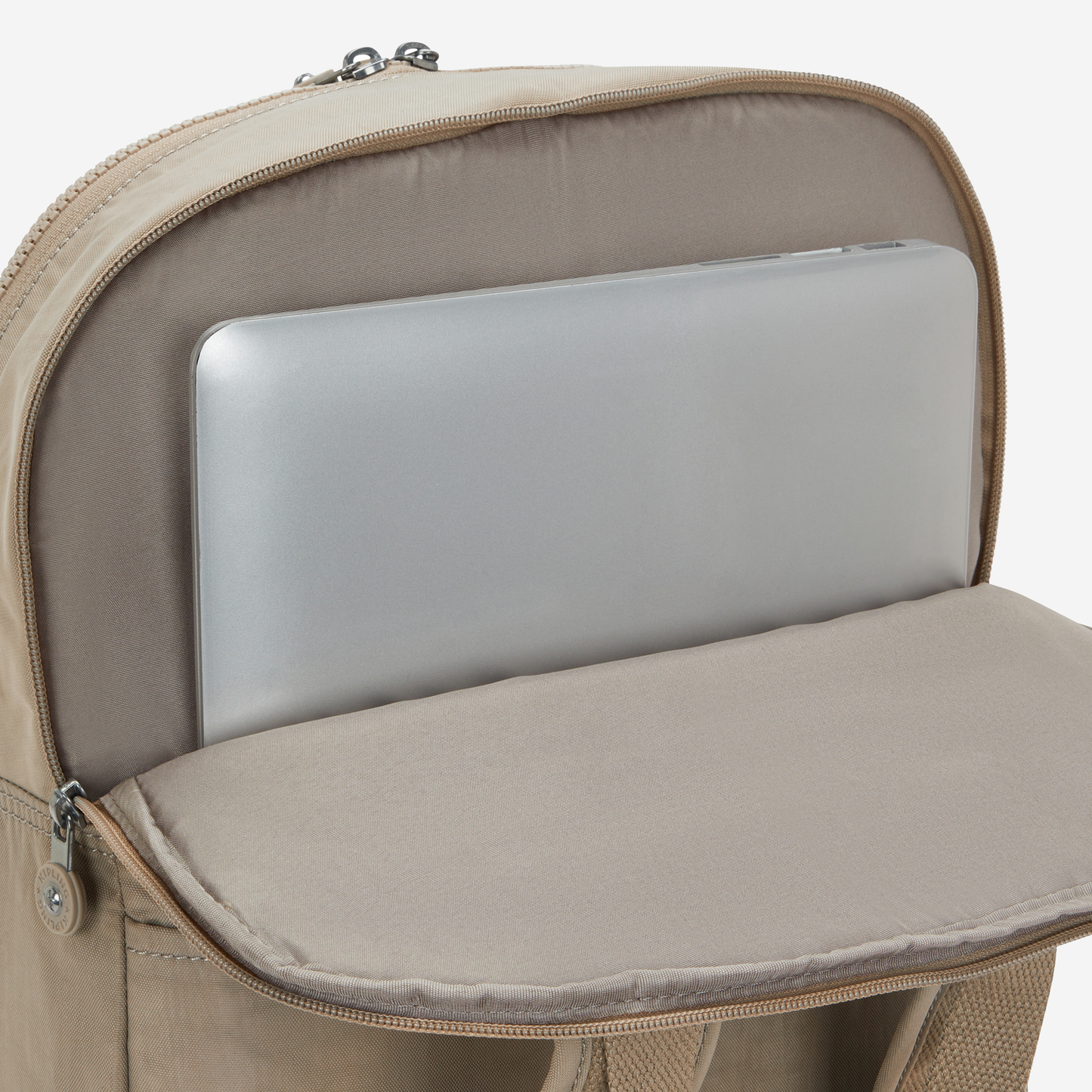 KIPLING Kazuki L Soft Taupe Large backpack (with laptop compartment) I9642-4PW
