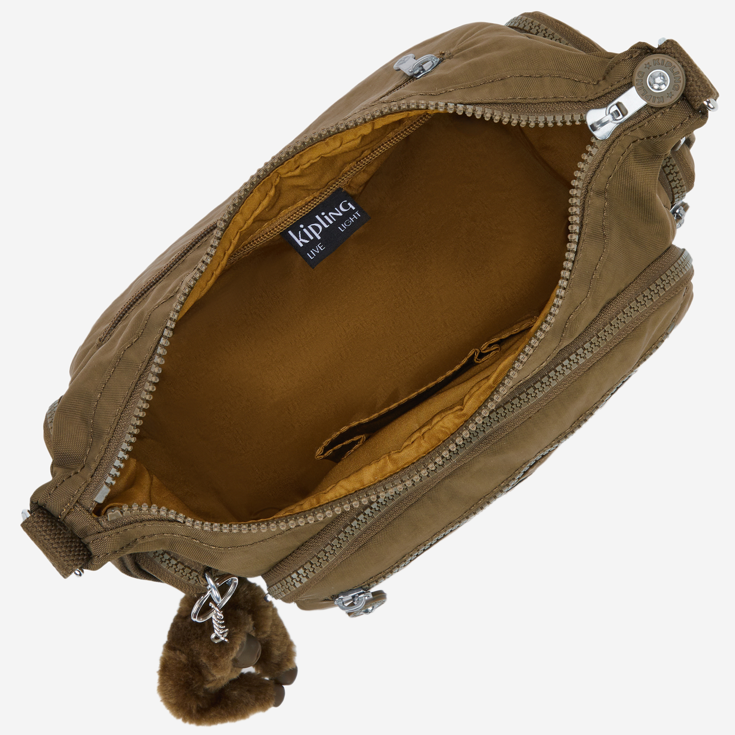 KIPLING Gabbie S Smooth Khaki Medium crossbody I2531-1NA