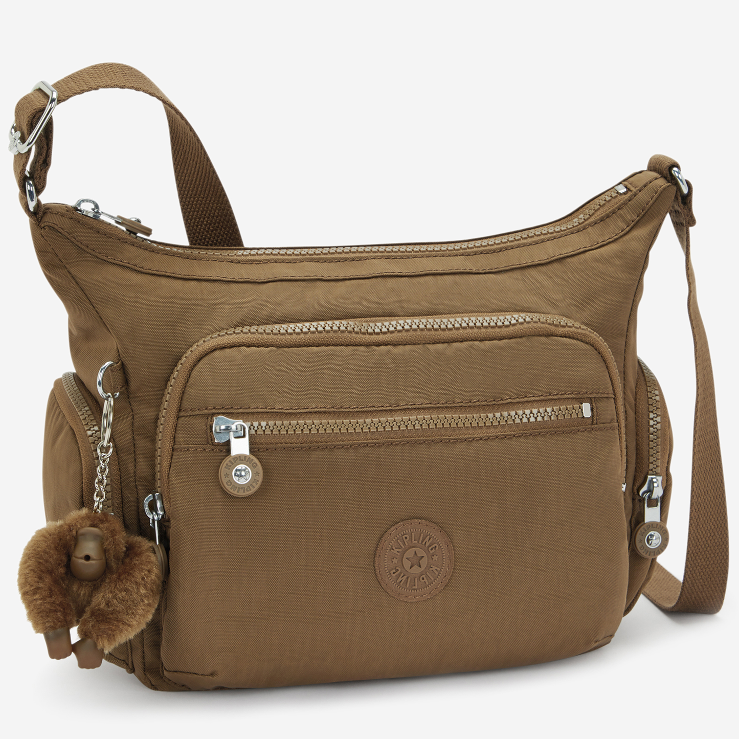 KIPLING Gabbie S Smooth Khaki Medium crossbody I2531-1NA