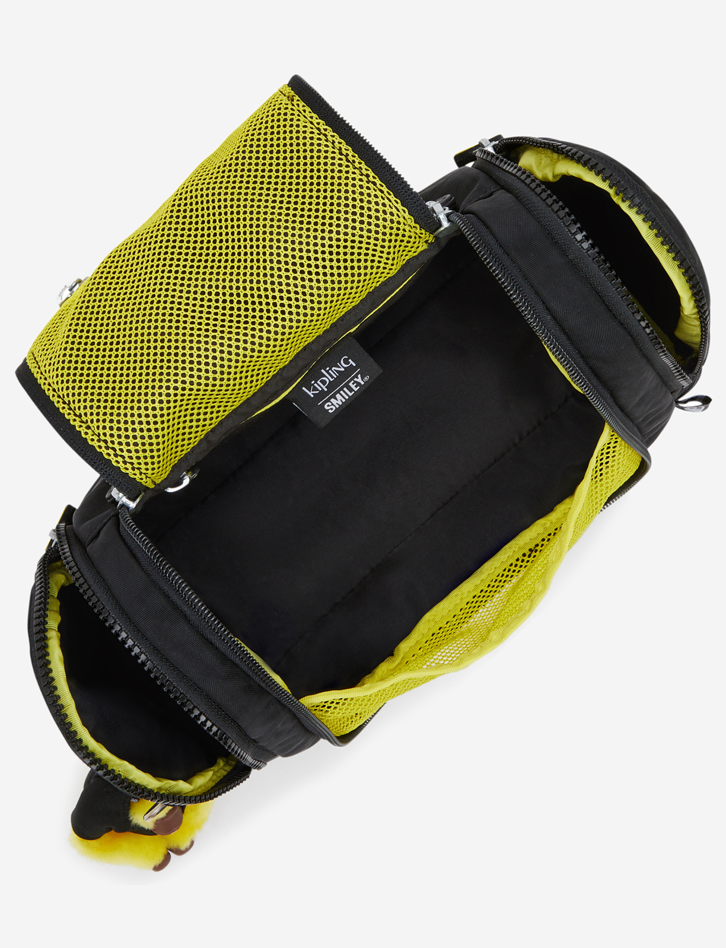 KIPLING Gloria Yell Fun Black Medium حقيبة أدوات تجميل (مع خطاف تعليق) I8694-1KS