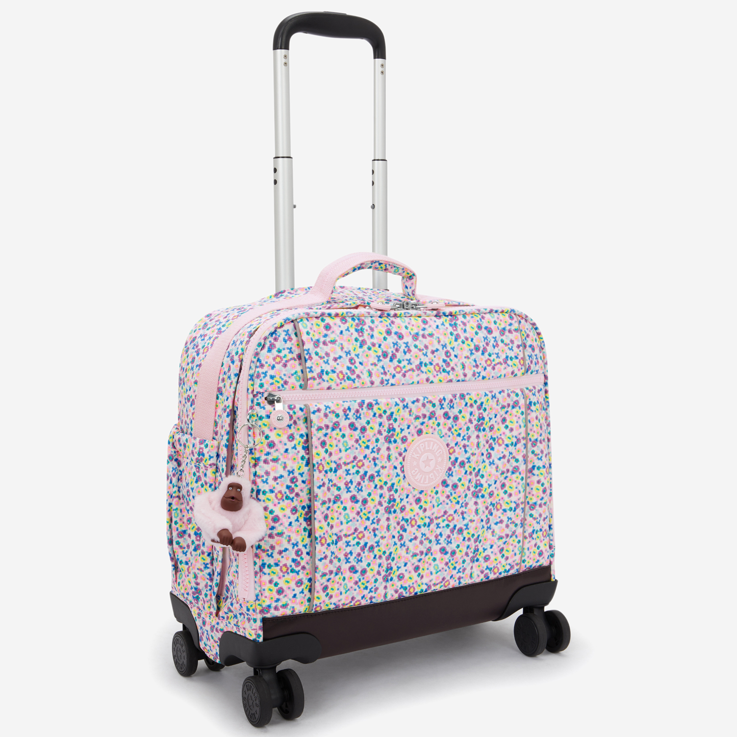 KIPLING New Storia Digi Flower Prt Kids' 4-Wheeled School Bag with Laptop Compartment I4847-7ER