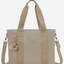 KIPLING حقيبة يد كبيرة ناعمة بلون رمادي ترابي فاتح (مع حزام كتف قابل للإزالة) I8258-4PW