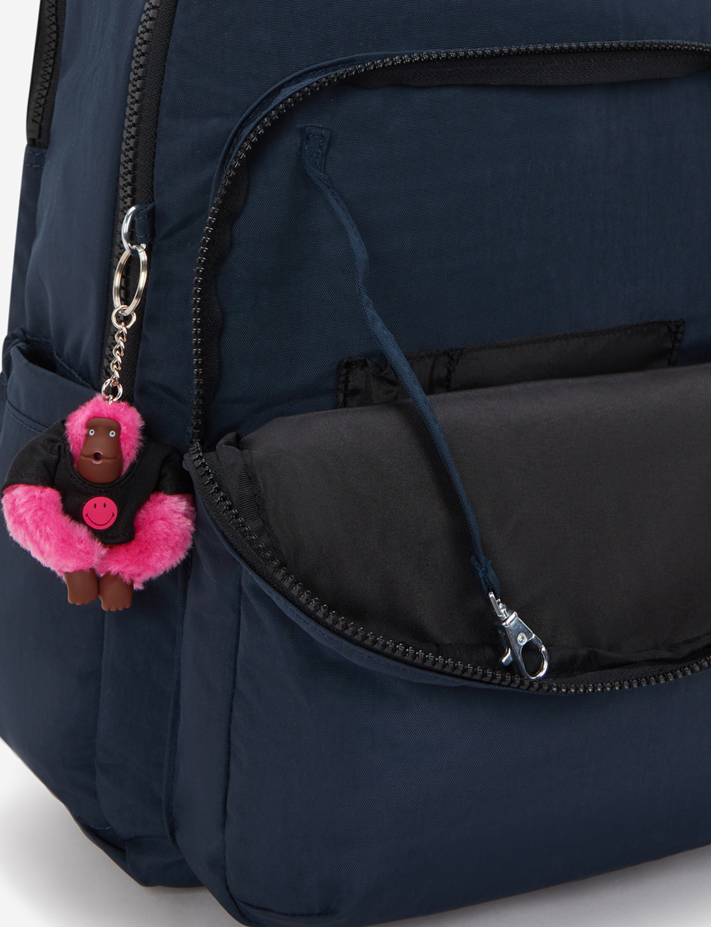 حقيبة ظهر KIPLING Seoul Lap باللون الوردي والأزرق الغامق (مع جيب للكمبيوتر المحمول) I8682-9KS