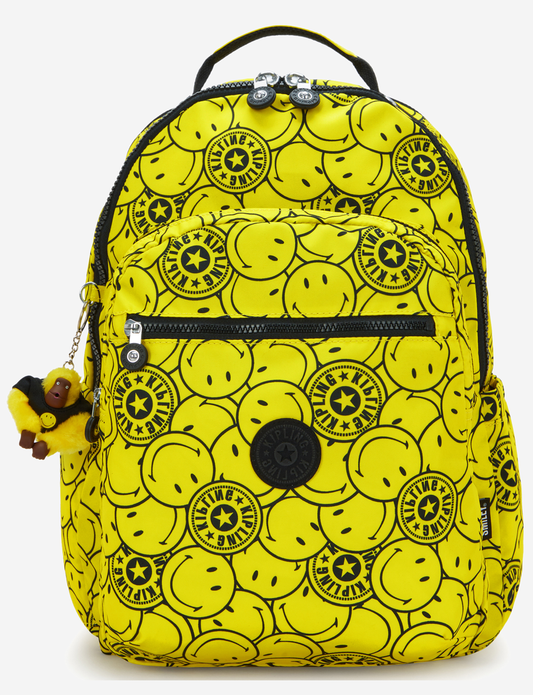 KIPLING Seoul Lap Yellow Fun Ball Large backpack (with laptop compartment) I8682-5KS