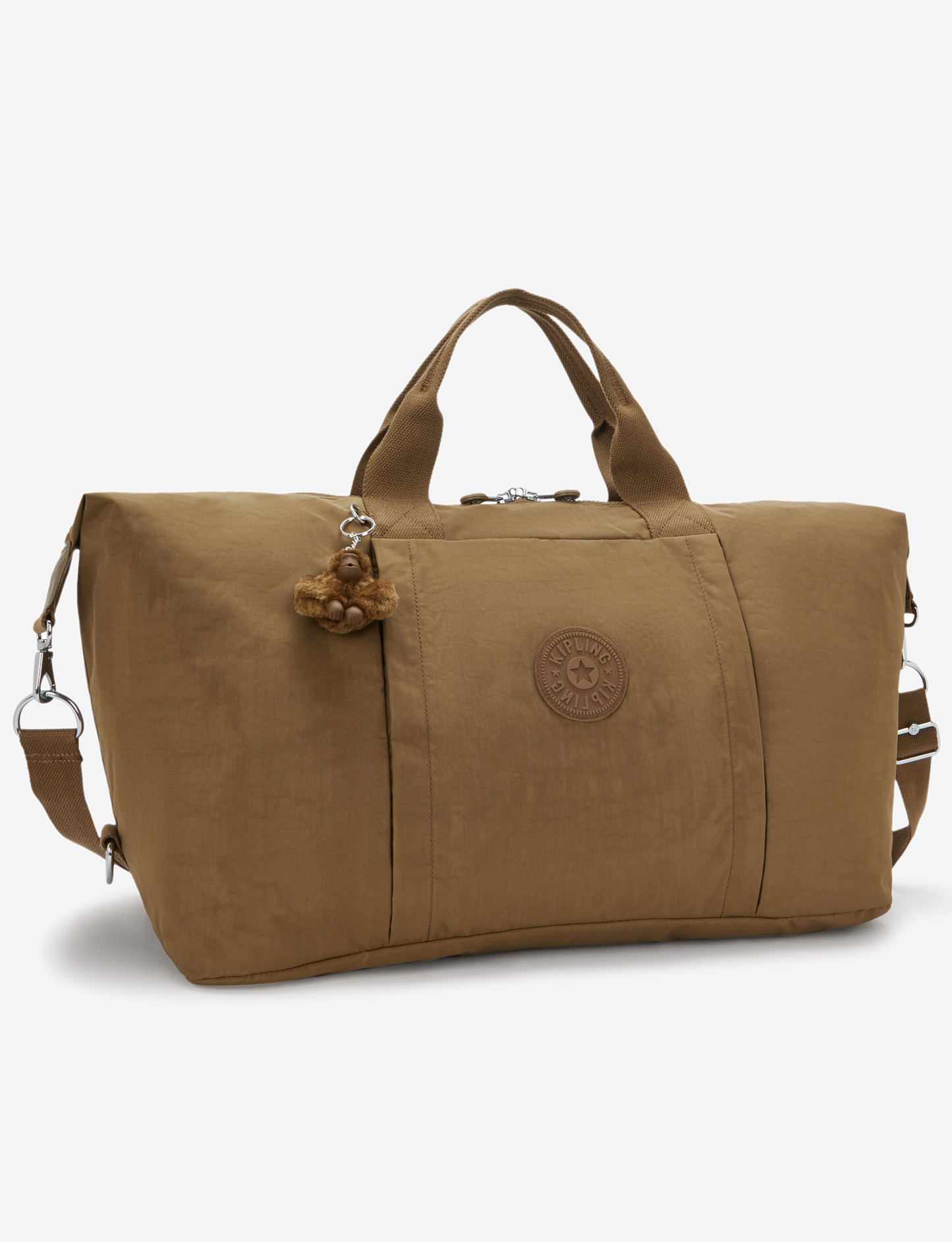 KIPLING Bori Smooth Khaki حقيبة سفر كبيرة (مع جيب ترولي وحزام كتف قابل للإزالة) I4582-1NA