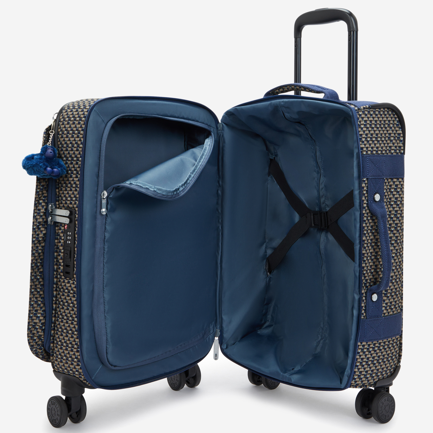 KIPLING Spontaneous S Blue on Wire Small wheeled luggage I7211-9PC