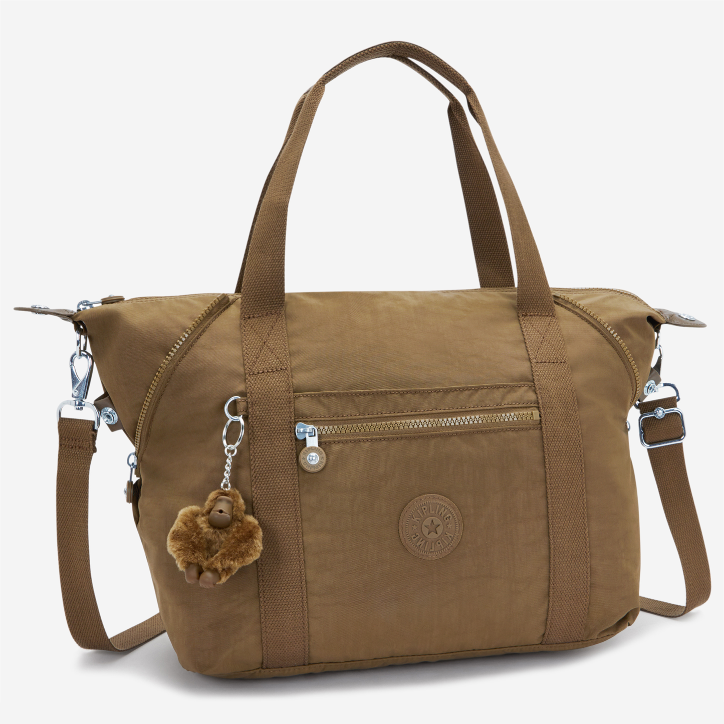 KIPLING Art Smooth Khaki Medium tote (with removable shoulderstrap) 10619-1NA