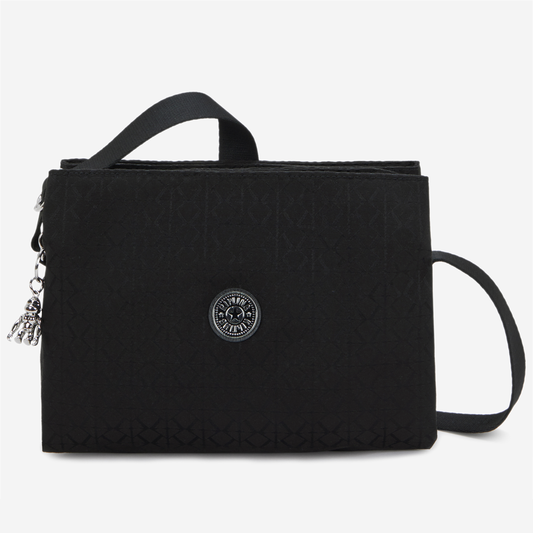KIPLING Fabya Noir Sign Jq Medium crossbody I9846-4NW