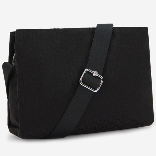 KIPLING Fabya Noir Sign Jq Medium crossbody I9846-4NW