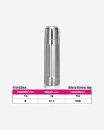 قارورة فيسمان مزدوجة الجدار من الفولاذ المقاوم للصدأ سعة 750 مل