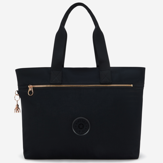 KIPLING Colissa Zip Blck Rose Spice Large Tote with Laptop Compartment I3381-62Q
