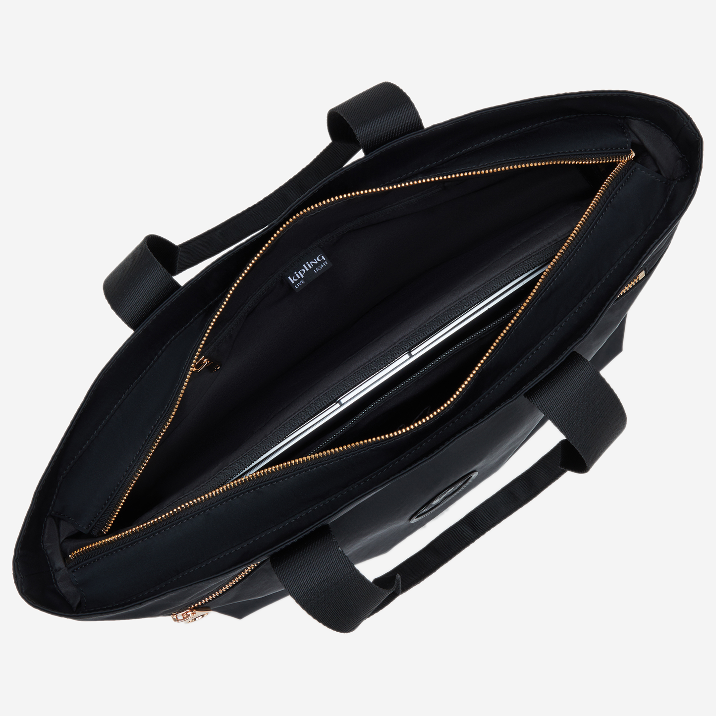 KIPLING Colissa Zip Blck Rose Spice Large Tote with Laptop Compartment I3381-62Q