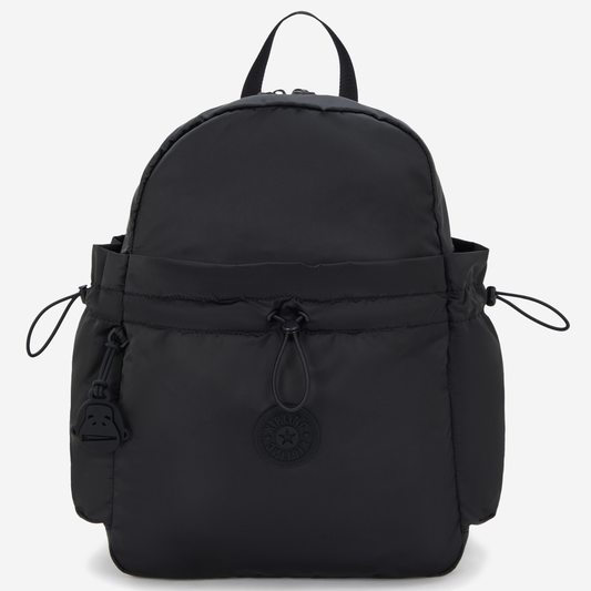KIPLING Amita Simply Black Medium Backpack with Drawstring Pocket I8172-4RZ