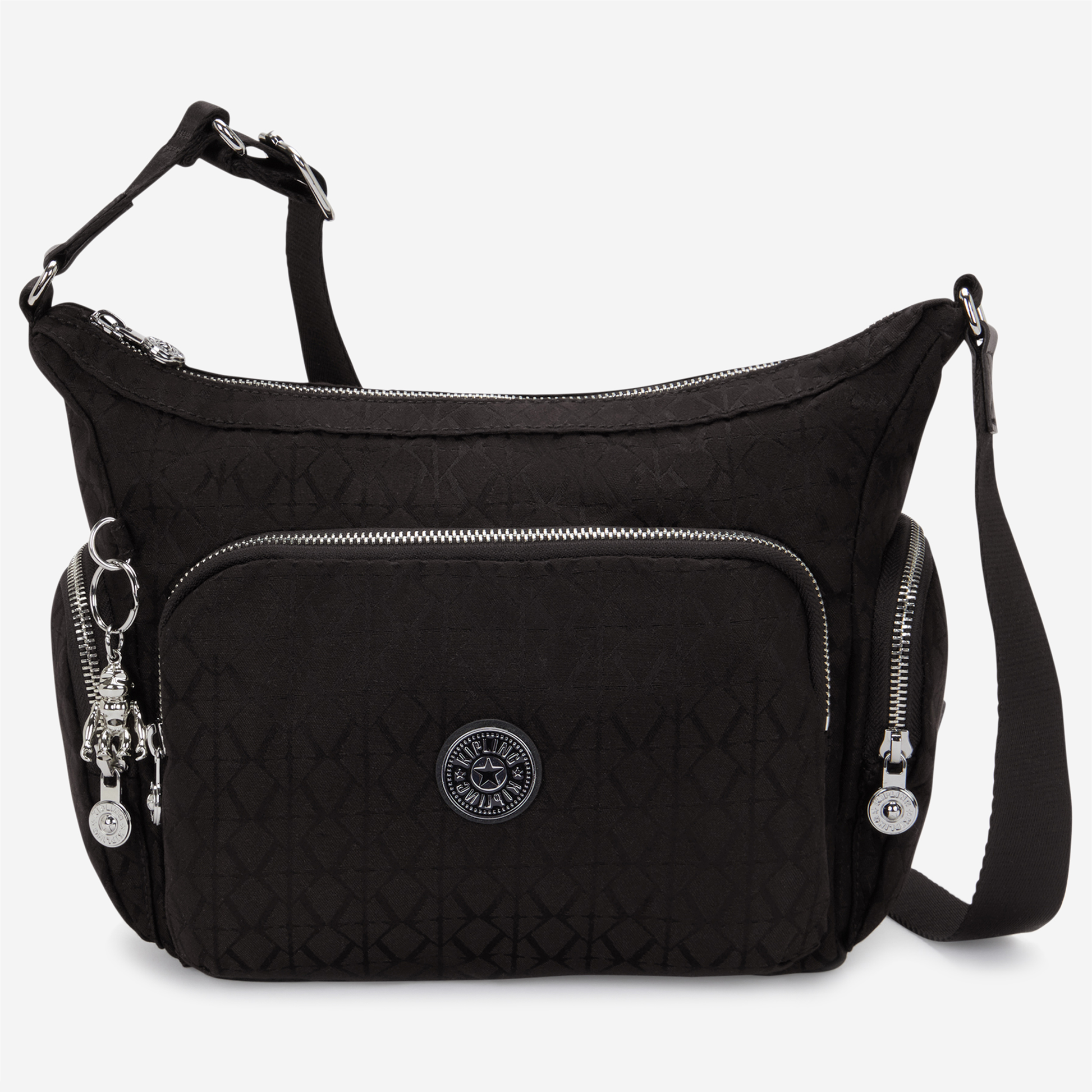 KIPLING Gabb S Noir Sign Jq Medium crossbody I8039-4NW