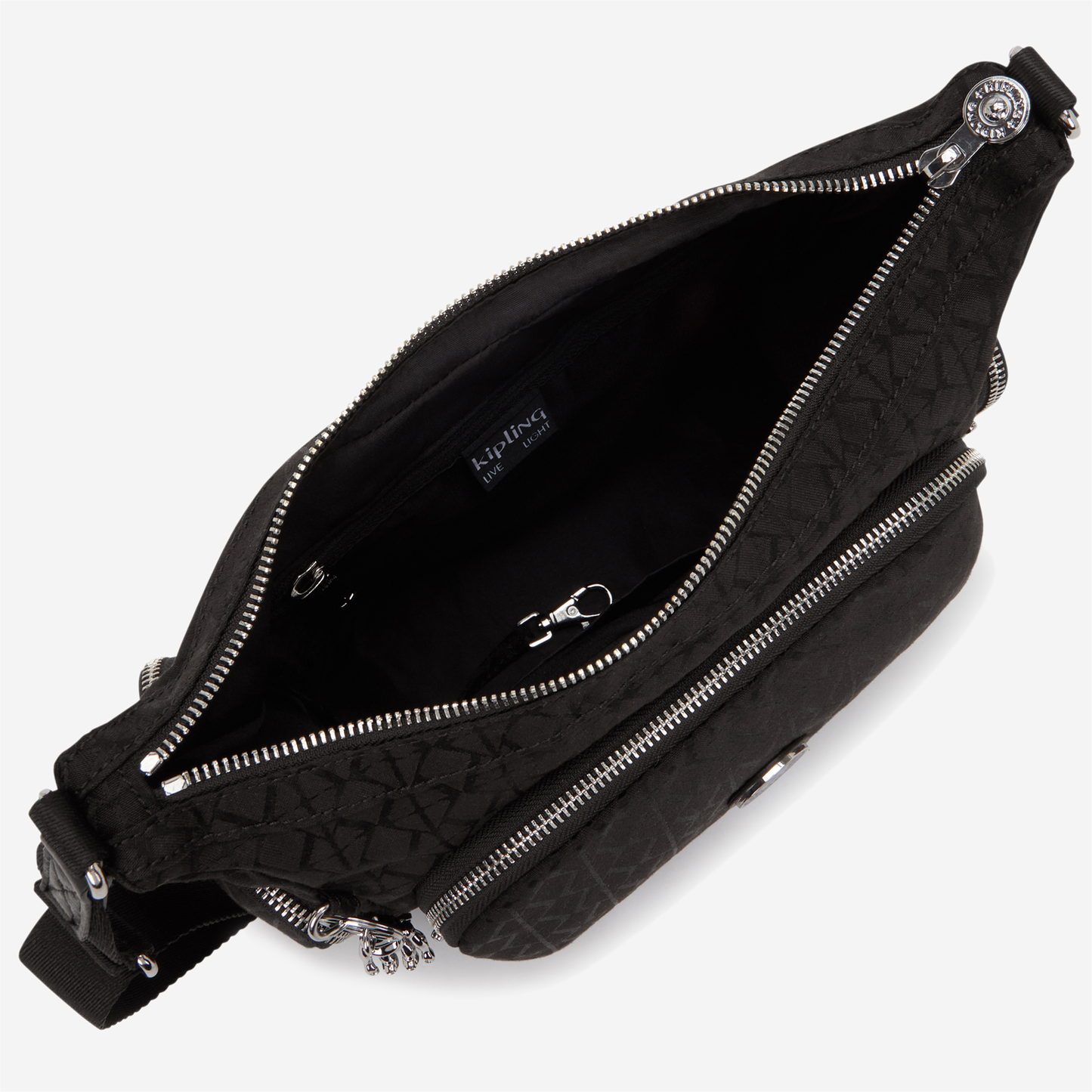 حقيبة Kipling Gabb S Noir Sign Jq متوسطة الحجم I8039-4NW