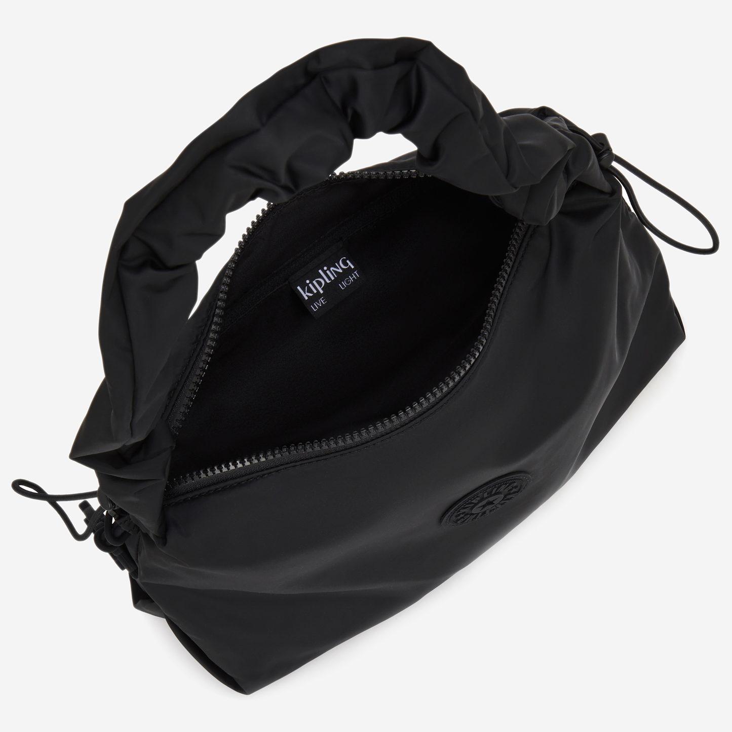 حقيبة كتف Kipling Eleni M متوسطة الحجم باللون الأسود البسيط I8118-4RZ