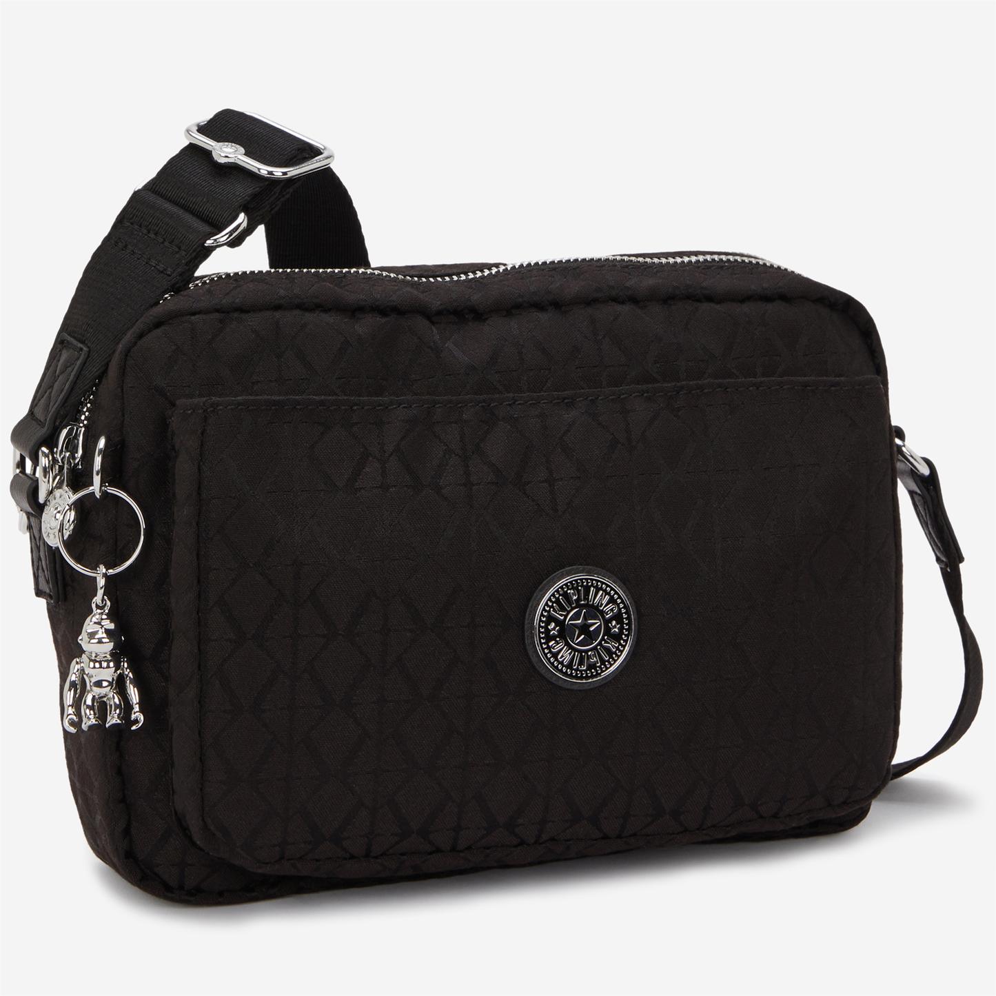 KIPLING Abanu M Noir Sign Jq Medium crossbody I8024-4NW