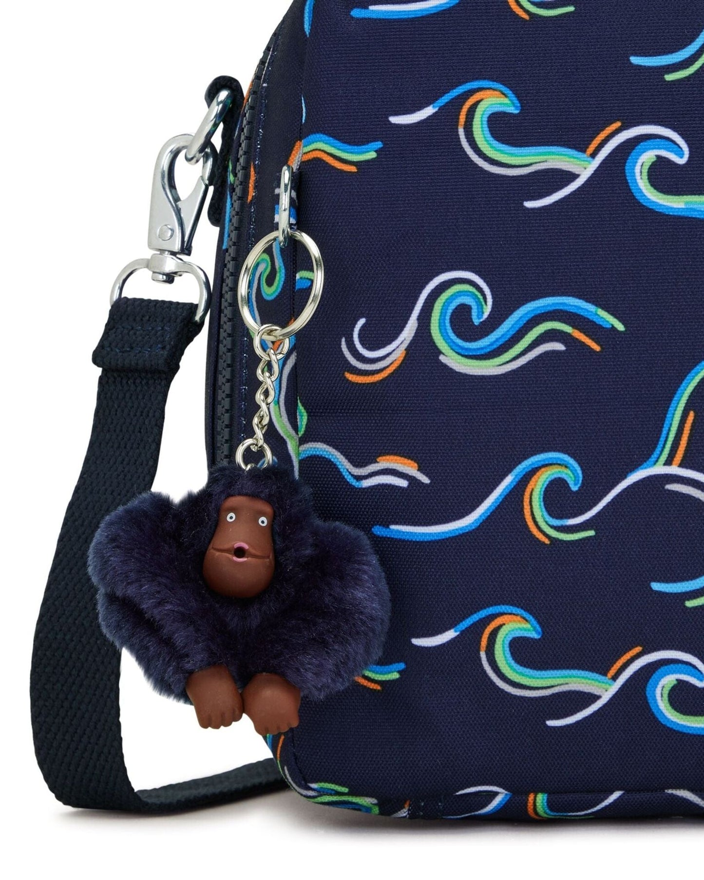 حقيبة غداء كيبلينج مييو كبيرة بطبعة محيطية مرحة مع جراب عربة C2I2989-W92