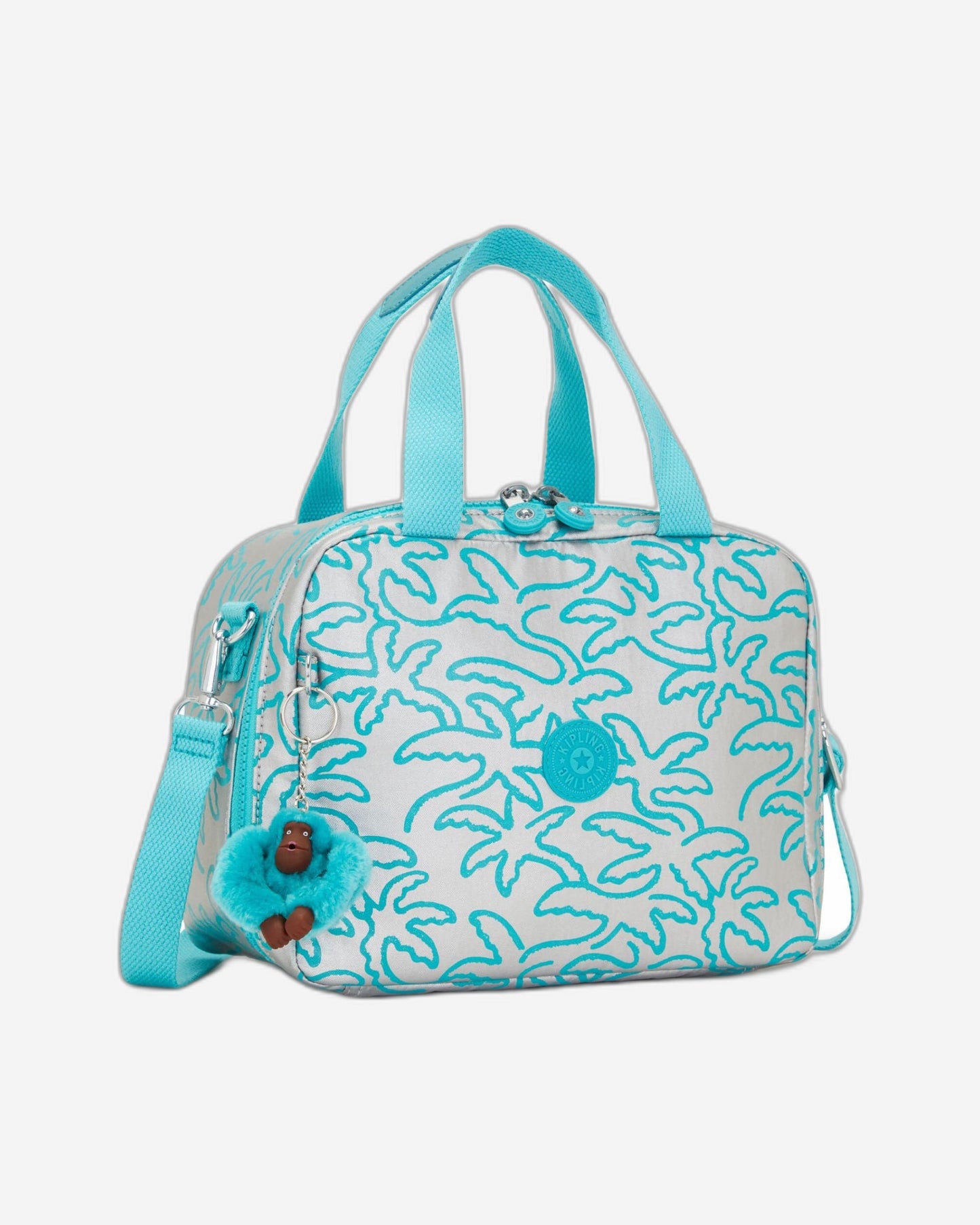 حقيبة غداء كبيرة من كيبلينج ميو ميتاليك بالم مع جراب عربة C2I4126-1PM