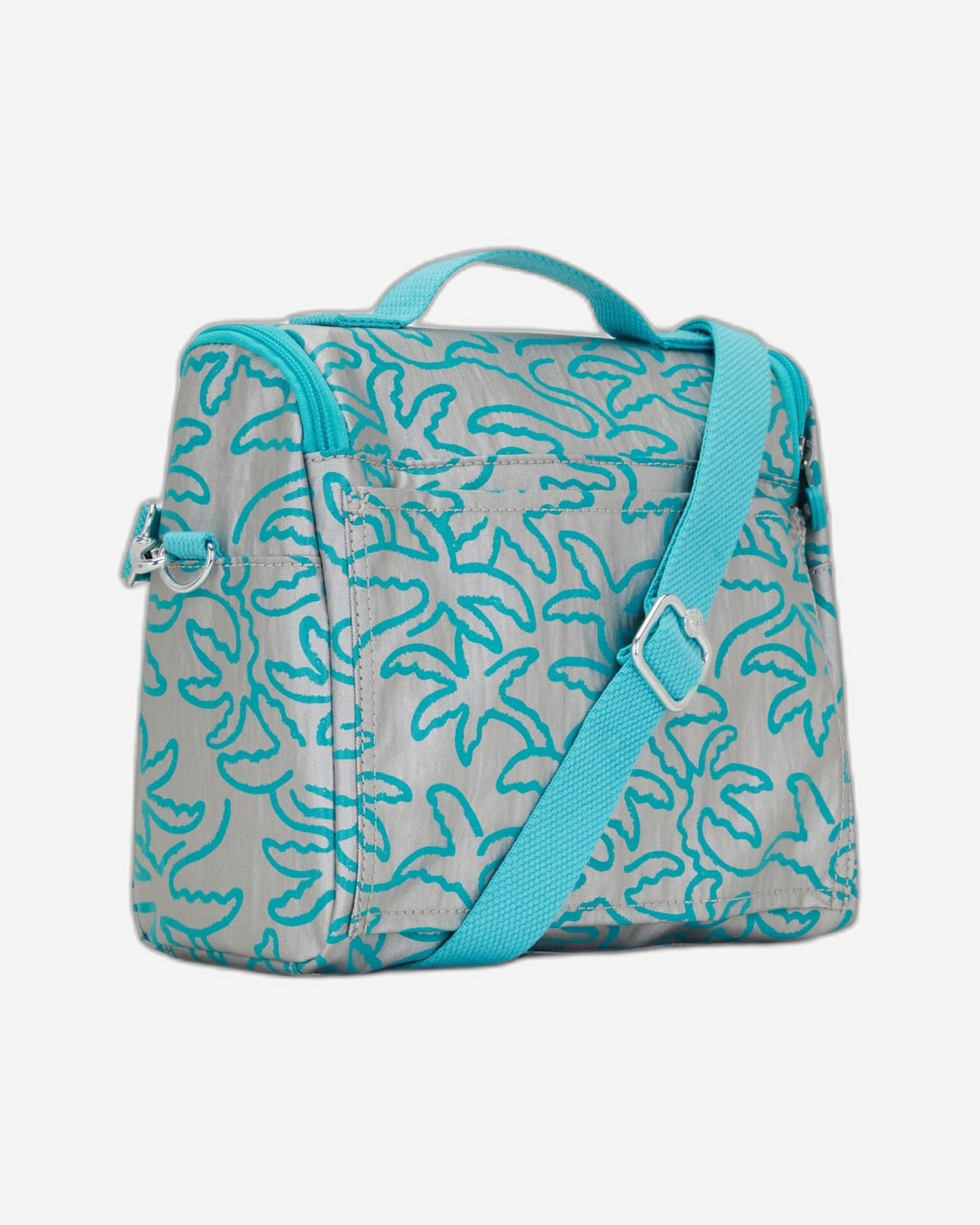 حقيبة غداء كبيرة من كيبلينج نيو كيشيرو ميتاليك بالم مع جراب عربة C2I5412-1PM