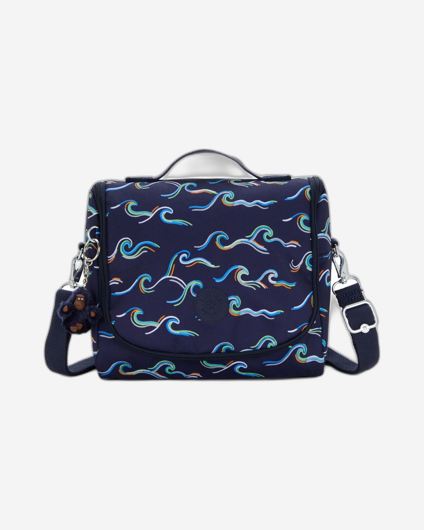 حقيبة غداء كيبلينج نيو كيشيرو كبيرة بطبعة محيطية مرحة مع جراب عربة C2I5749-W92