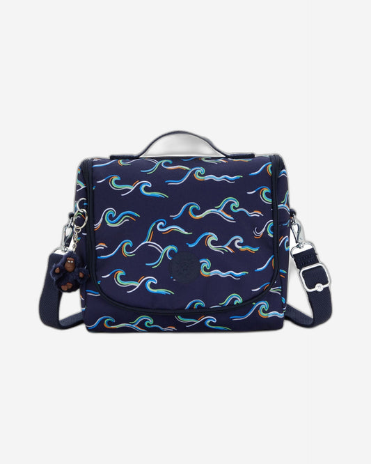 حقيبة غداء كيبلينج نيو كيشيرو كبيرة بطبعة محيطية مرحة مع جراب عربة C2I5749-W92