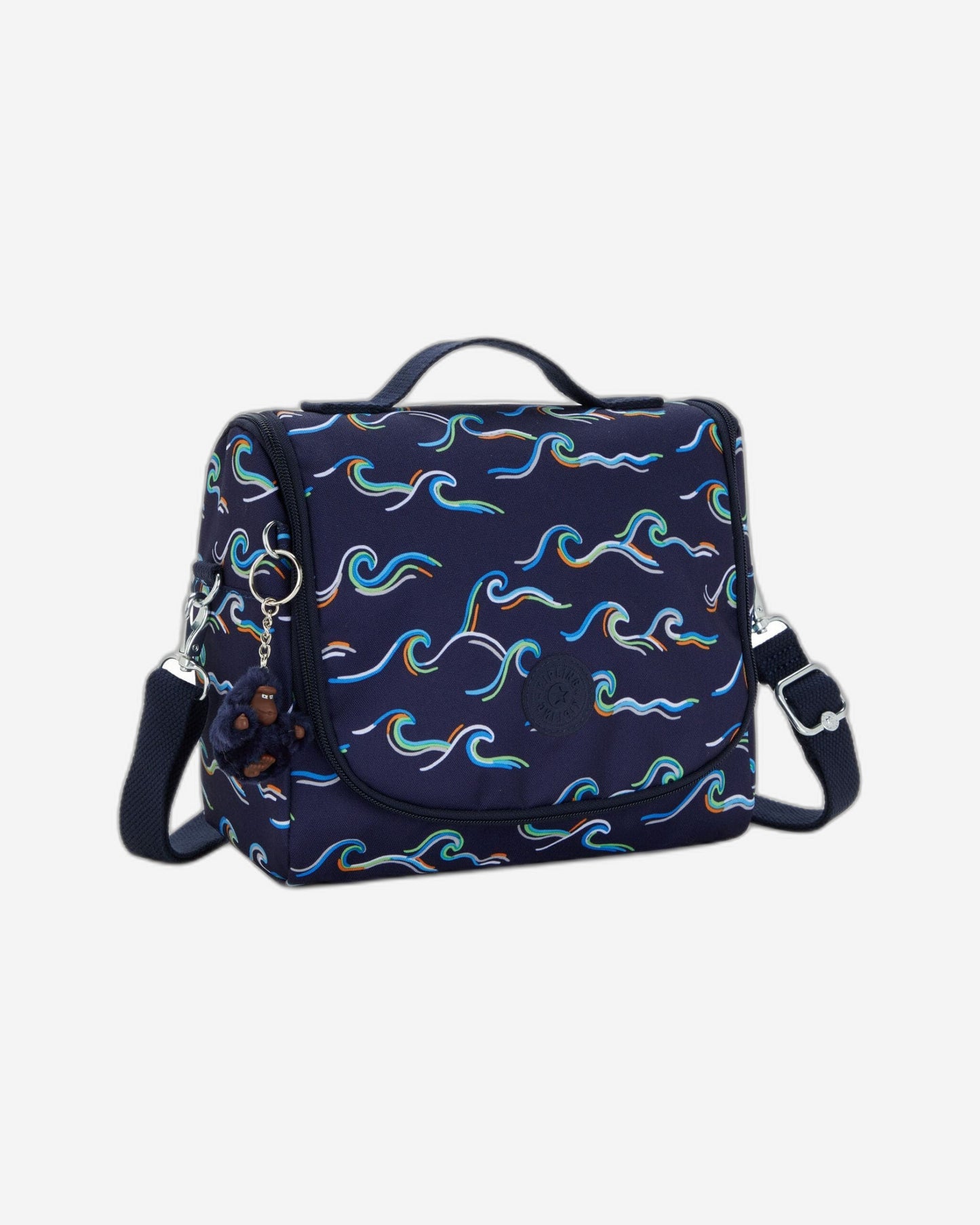 حقيبة غداء كيبلينج نيو كيشيرو كبيرة بطبعة محيطية مرحة مع جراب عربة C2I5749-W92