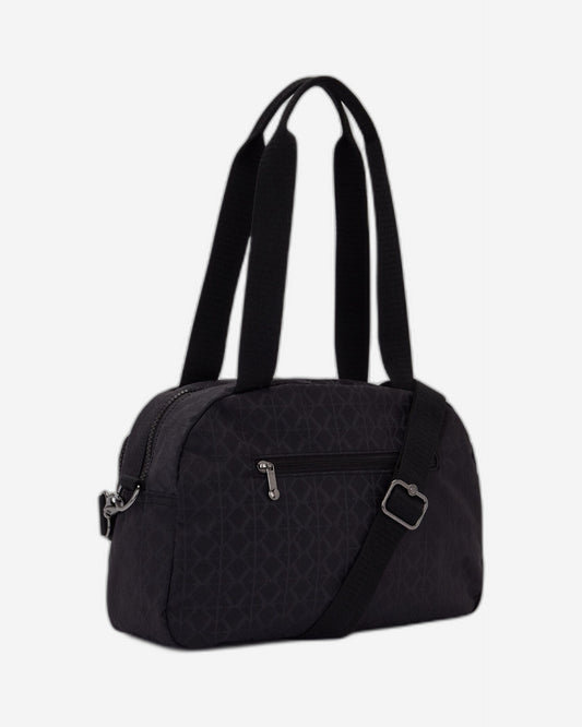 حقيبة كتف متوسطة الحجم من كيبلينج كول ديفيا سيجنيتشر باللون الأسود - C2I6454-M34