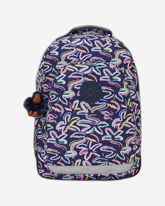 حقيبة ظهر كبيرة مطبوعة بطبعة "كيبلينج كلاس روم بالم فييستا" C2I7090-3MC