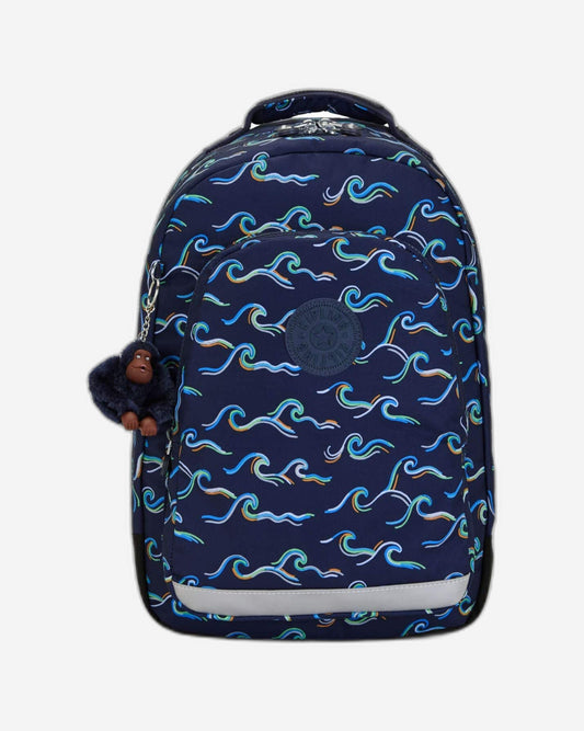 حقيبة ظهر Kipling Class Room Fun Ocean Print كبيرة C2I7090-W92