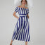 Hallie Bardot A-Line Striped Dress
