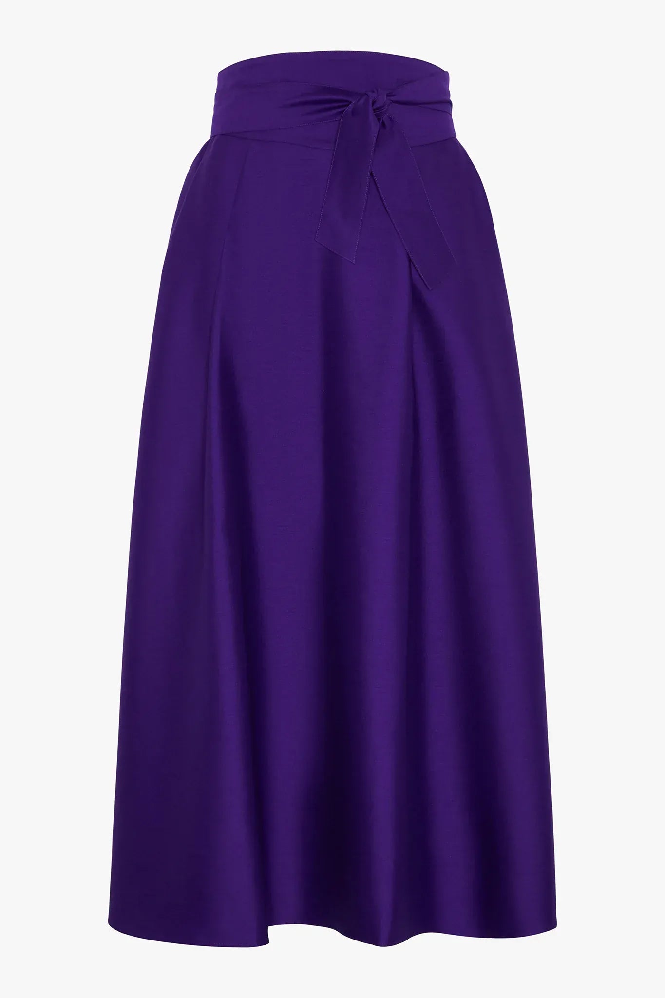 Gwen Wool Silk Skirt in Red