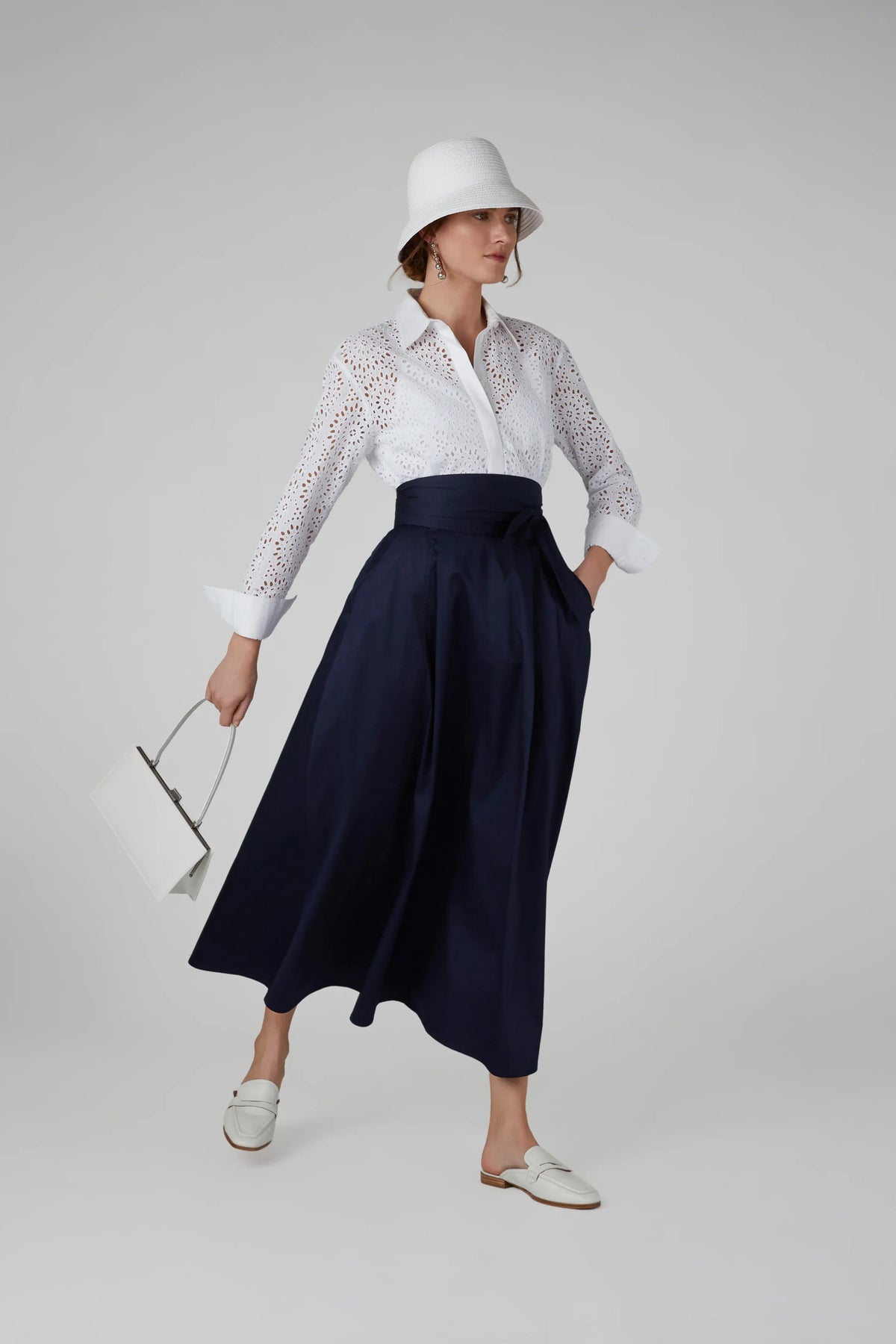 Florry Maxi Full Skirt Cotton in Black